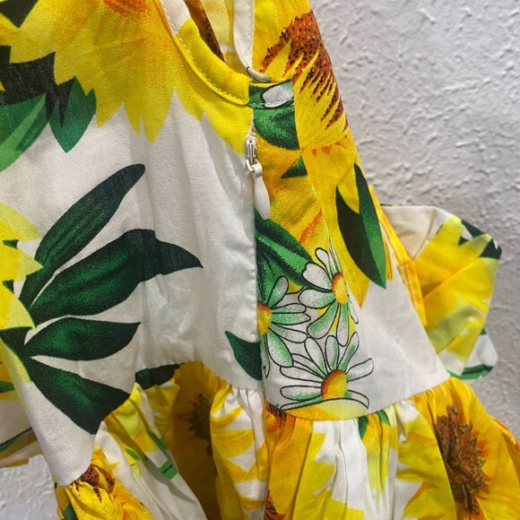 Happy Rose, NWT, girl's size 8, sunflower print sleeveless dress, 100% cotton - Picture 5 of 9